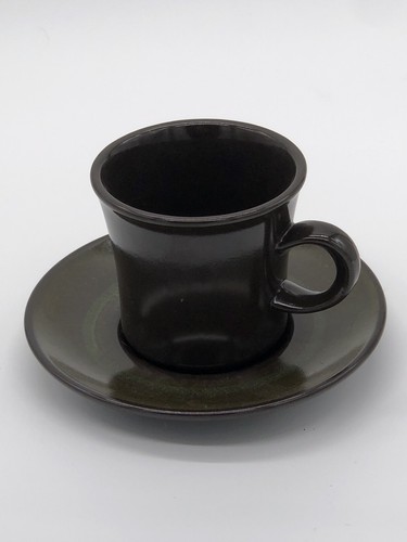 Vintage Franciscan Madeira Cup + Saucer Floral Green Brown MCM - Picture 2 of 7