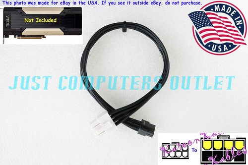 🔥 12" HP ProLiant DL380 Gen10 Mini 8-Pin to 12V-EPS 8-Pin Tesla GPU 871828-B21 - Picture 1 of 8