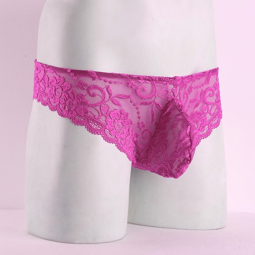 Sissy Pouch Panties Men Lace Bikini Briefs Thong Mesh Crossdress Underwear - Bild 45 von 85