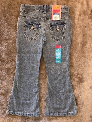 NWT Sonoma Jeans Girls Size 5 Regular Flare Light Wash stretch adjustable waist - Picture 2 of 8