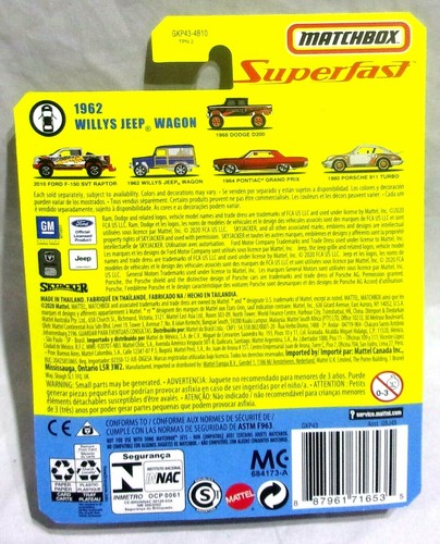 KKar Matchbox - 2020 Superfast - #13 '62 Willy's Jeep Wagon - Dark Blue - Picture 3 of 3