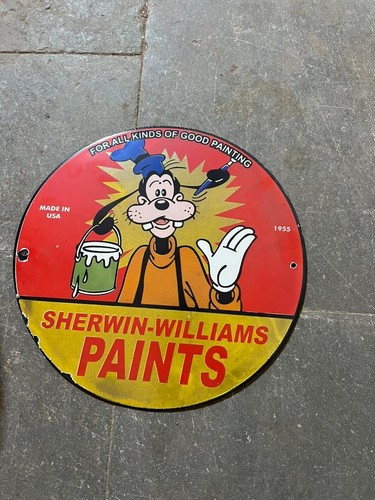 PORCELAIN SHERWIN-WILLIAMS PAINTS ENAMEL SIGN 12X12 INCHES