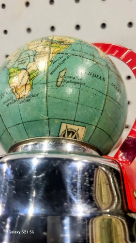 Vintage 1950's Small Illuminated Desktop Glass Globe from Japan TESTED - WORKING - Picture 5 of 13