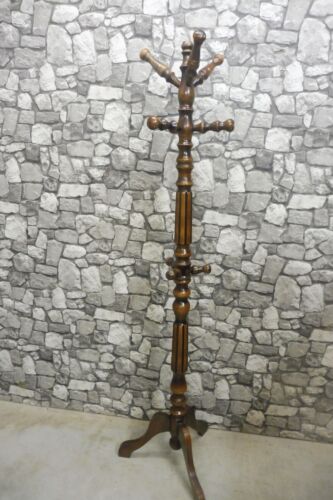 Mid Century Vintage Wooden Standing Coat Rack Hall Tree Floor stand Caot Rack - Picture 11 of 11