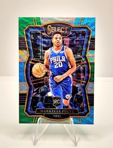 2017-18 Panini Select Markelle Fultz RC #195 Premier Level Tri-Color Prizm MAGIC