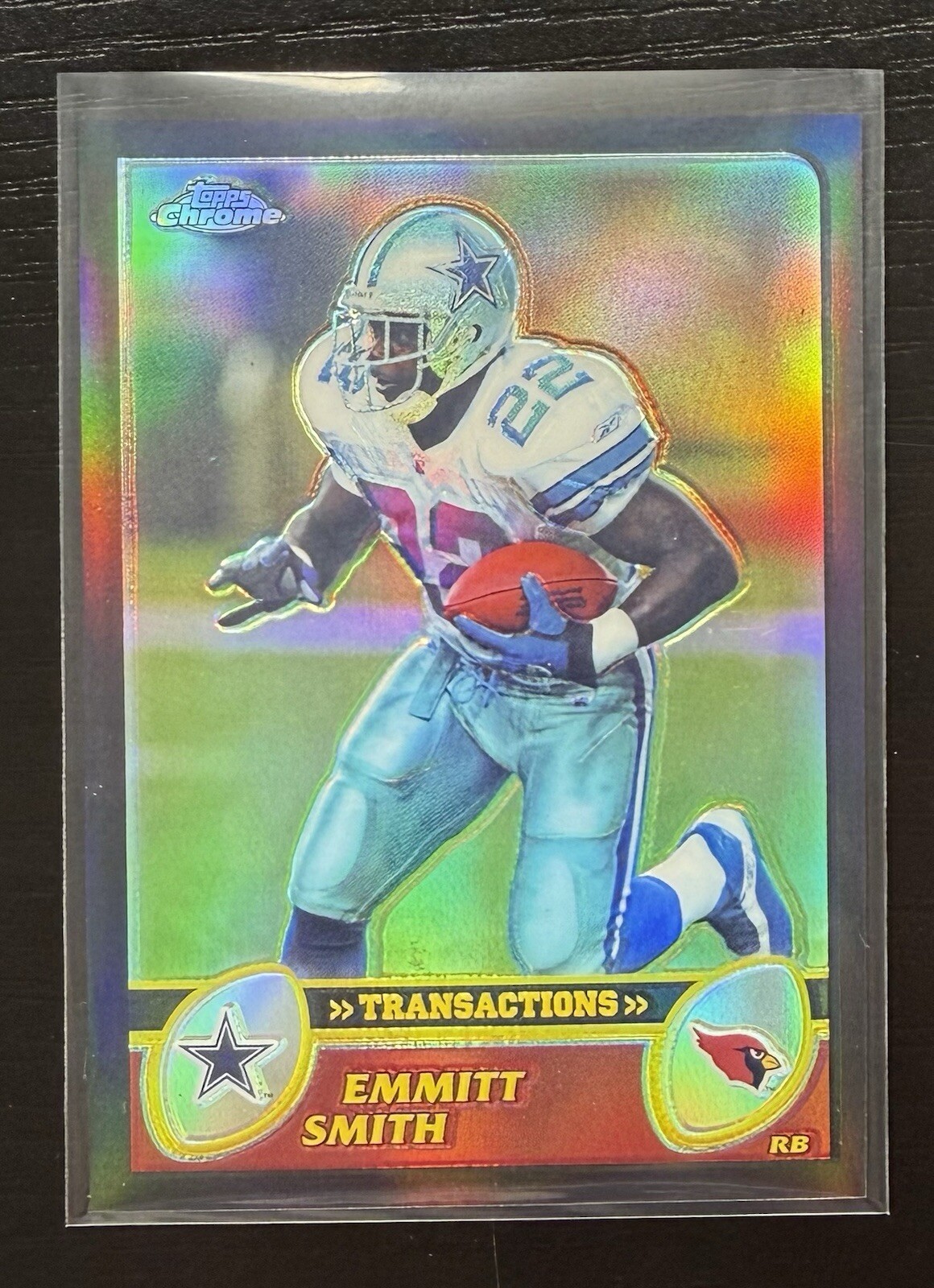 2003 Topps Chrome Football Emmitt Smith #73 Black Refractor /599