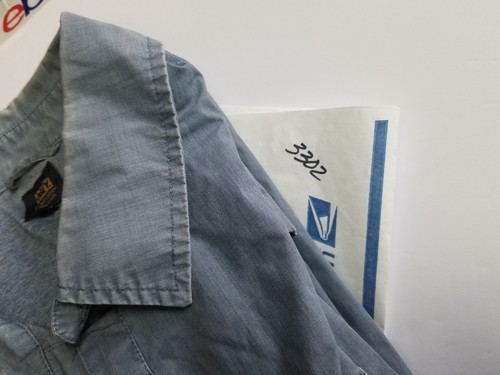 Obey Blue Fleece  Lined Long Sleeve Button Up Shirt Size Large See All Pics - Picture 16 of 16