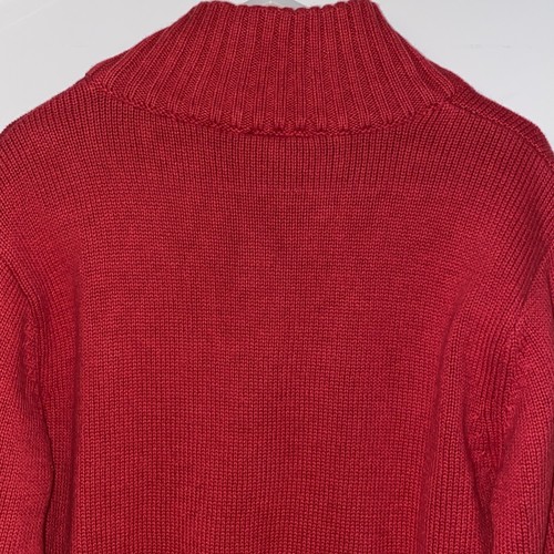 Izod Boys Red High Neck 1/4 Zip 100% Cotton Rib Knit LS Cozy Sweater Sz 4/5 - Picture 7 of 10