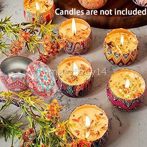 12pcs 50ML Empty Tinplate Candle Box Tins Jars Container for DIY Candle Making - Picture 12 of 12