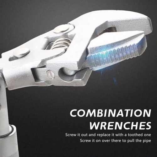 10 Inch Multifunctional Adjustable Wrench Retractable Folding Ratchet Spanners - Picture 6 of 12