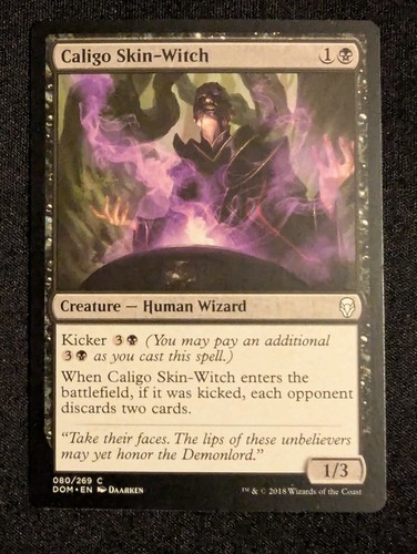 Caligo Skin-Witch Magic the Gathering Dominaria Creature Human Wizard Common - Picture 1 of 2
