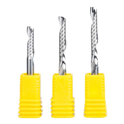 4mm Shank Dia Single Flute Spiral End Mill Carbide Milling Cutter CNC Router Bit - Picture 3 of 18