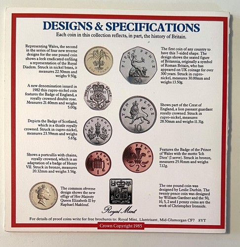(4) UK Coin Sets GREAT BRITAIN Uncirculated ROYAL MINT Sets 1985 1987 1998 2002 - Picture 7 of 24