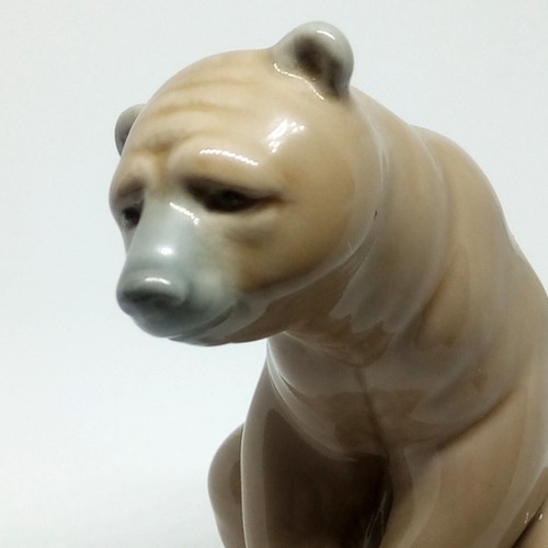 Figura Vintage Lladro Oso Buen Marrón #1205 c 1980 Hecha a Mano en España - Imagen 5 de 8
