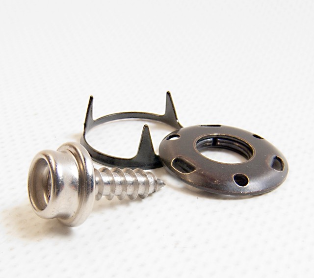 Carpet Fastener, Veltex, Black, 5/8" Oversized 10 Snap Screw Stud