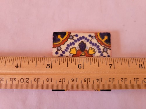 Mexikanische 2x2 Fliesen Handarbeit/handbemalt Talavera Tonfliese - 4 Stück - Bild 4 von 5