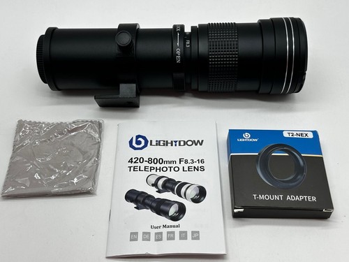 Lightdow E 420-800mm F8.3 Telephoto Zoom Lens + T-Mount for Sony Alpha A7R IV α7 - Picture 2 of 19
