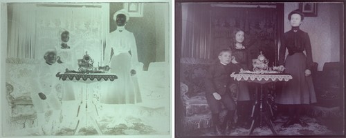 ANTIQUE CRAMERS  DRY PLATE GLASS NEGATIVES.  PEOPLE POSING OUTDOORS.  - Picture 1 of 3