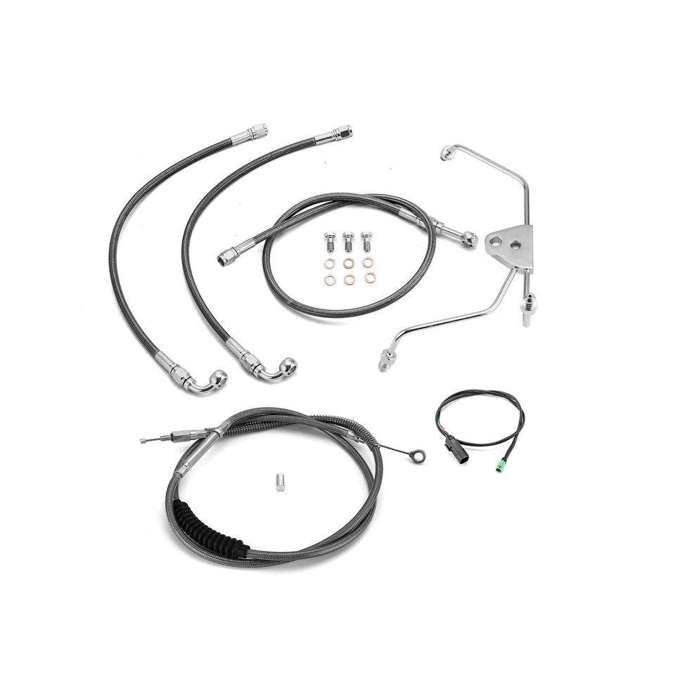 10"-12" Bars Brake Line Clutch TBW Cable For Harley 08-13 Street Glide Non-ABS - Изображение 3 из 4