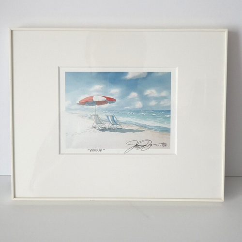 3 Seascape Prints Signed Paul Brent '88 & James Konzen '99 Framed Beach Nautical - Picture 2 of 19