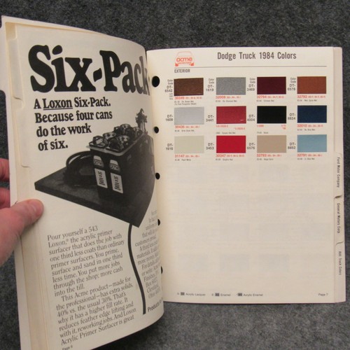 1984 ACME Automotive Finishes Color Manual Guide Ford Chrysler Buick Chevrolet - Picture 4 of 5
