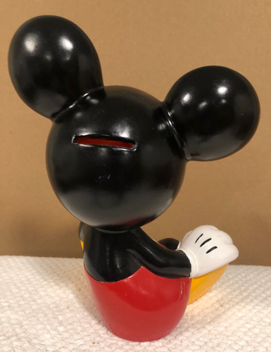 Moneda de goma vintage Disney Applause Mickey Mouse alcancía de aproximadamente 9" de alto - Imagen 4 de 5