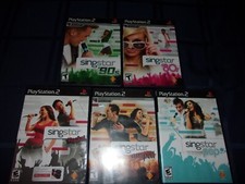 PLAYSTATION 2 PS2 lot 5 Singstar 80'S POP 90'S ROCKS AMPED COMPLETE
