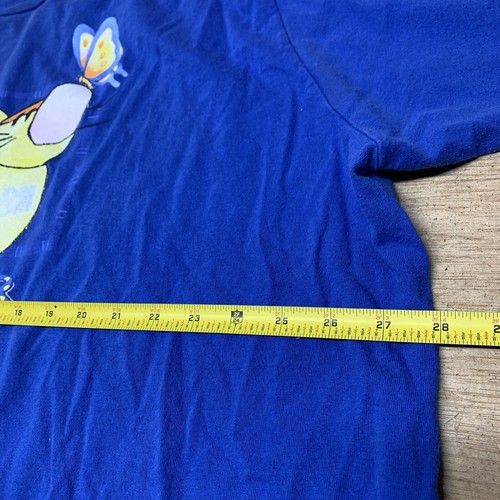 Vintage Disney Winnie The Pooh Shirt Tigger 28x30 Oversize Big Graphic Blue - Picture 5 of 8