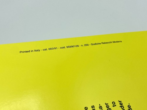 FERRARI F40 1992 U.S.VERSION INSTRUCTIONS MANUAL | POUCH OWNERS MANUAL | 660/91 - Picture 3 of 4