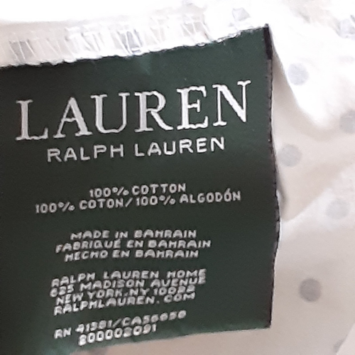 Single Lauren Ralph Lauren black white polka dot standard pillowcase 100% cotton - Picture 5 of 5