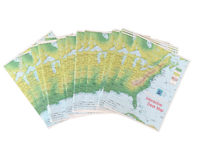 History Alive! Interactive Desk Map 17''x 11'' General Geography Skills Lot of 38