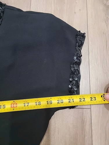 Joan Walters Glam Jumpsuit Women's SZ 10 Black Rhinestones Trim 80s Vintage - Picture 7 of 12