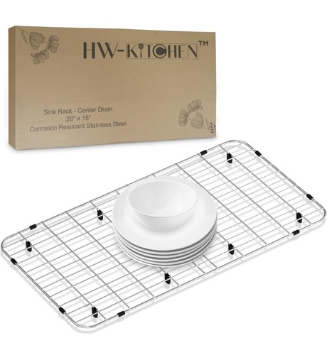HW Kitchen 28"x 15" Sink Protector Bottom Grid, Center Drain CD28X15