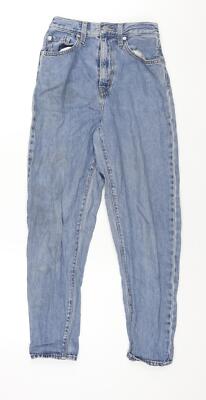 Levi's Damen Jeans blau Baumwolle Tapered Größe W24 L27 im Regular Zip