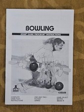 Atari Bowling CX2628 Game Instructions Manual Only