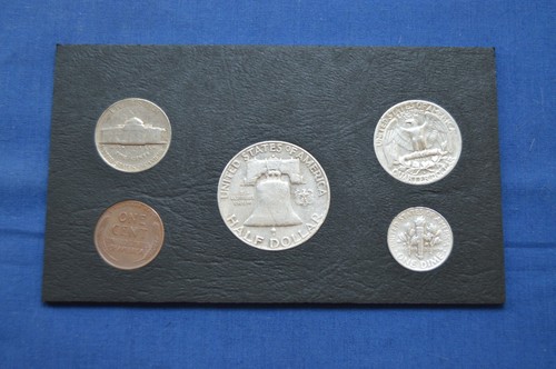 1953 Year Set With Franklin Half Includes 3 90% Silver Coins 53-3 - Picture 2 of 3