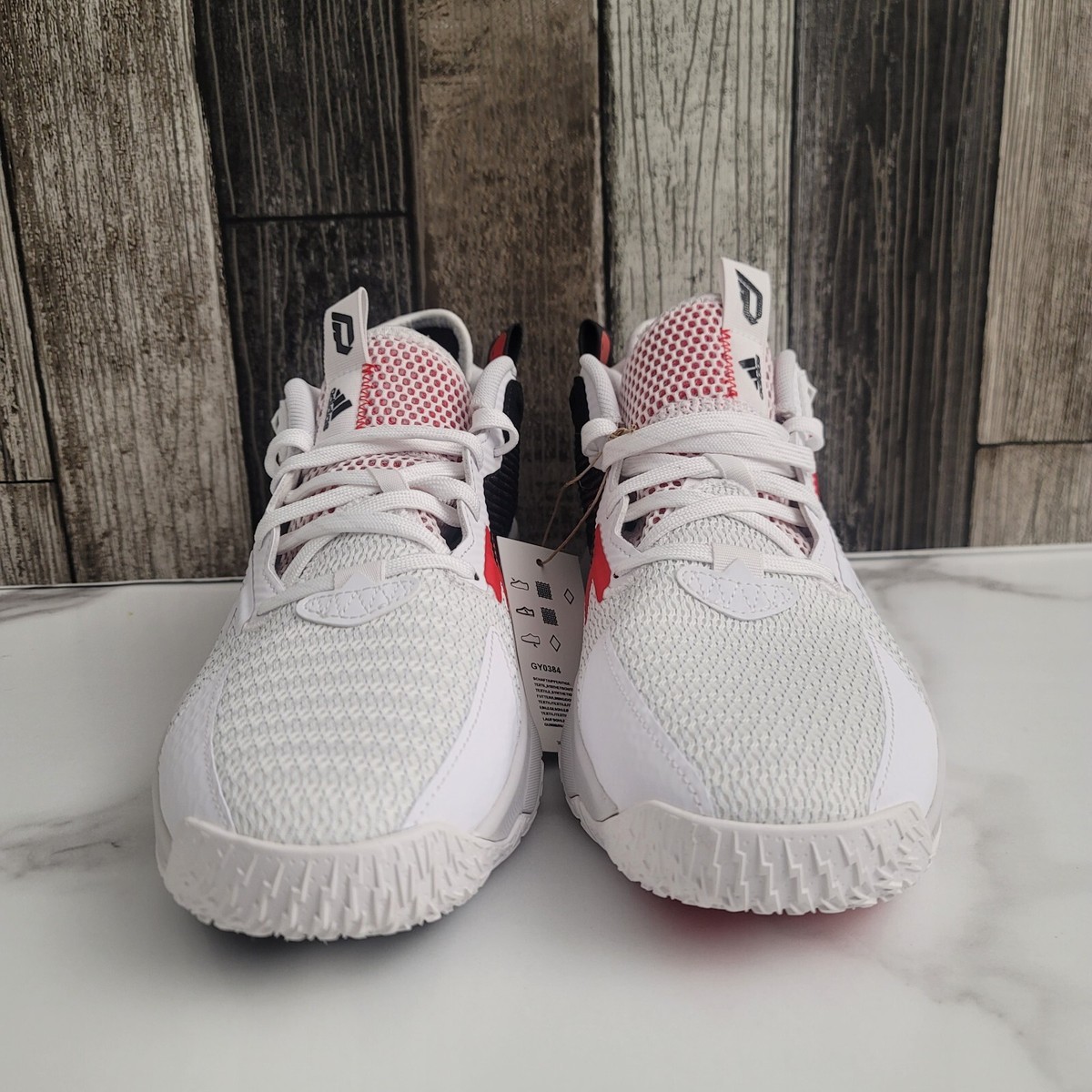 Adidas DAME 8 Damian Lillard White Red Basketball Shoes Adidas DAME 8 Damian Lillard White Red Basketball Shoes