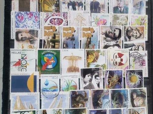 GREECE. STAMP PACKET 100 DIFFERENT EURO MOSTLY LARGE 2002-2019 - Picture 5 of 9
