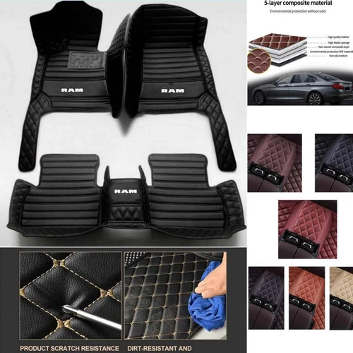 For Dodge RAM1500 Pickup Car Floor Mats Waterproof Carpets Cargo Custom Slips - Bild 36 von 40