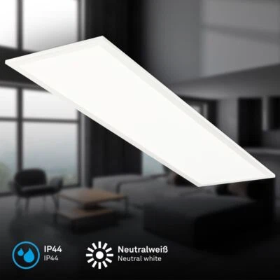 BRILONER Bathroom Ceiling Light LED Panel Lamp 22W IP44 4000K 2300lm 100cm Neutral White