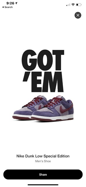 nike dunk low plum mens