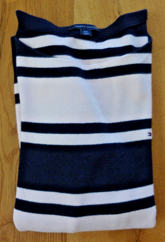 ⭐ Tommy Hilfiger Feinstrick Pullover aus Baumwolle für Damen Gr. L rose-schwarz⭐ - Bild 4 von 4