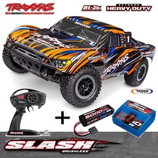 TRAXXAS TRX58334-4-ORNG Slash 1/10 2WD + 5000 mAh Lipo Akku + ID-Lader SPAR-SET