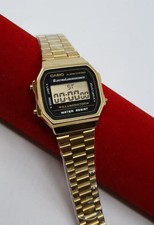 casio vintage retro a168 black gold