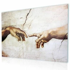 The Creation Of Man by Michelangelo | Canvas (Rolled) | Wall art painting HD