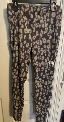 The North Face Gray Print on Mountain Tight Leopard Girls Sz Large (14/16) - Picture 1 of 6
