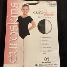 Eurotard Euroskins Footed Tights Child L/XL Black 215C-NR
