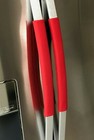 Refrigerator Oven Door Padded Appliance Handle Covers Red Set of Two