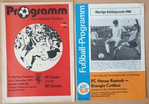 ⚽ ALTE Programmhefte DDR Oberliga, 1979/80 HFC Chemie, BFC ...