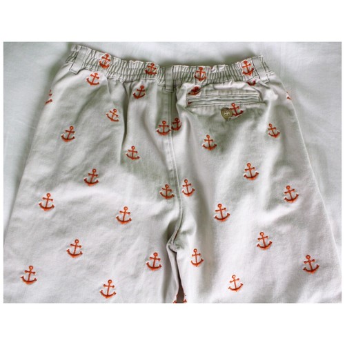 Best & Co Liliputian Bazaar Tan Chinos Pants Size 6 Youth Orange Anchors - Picture 4 of 9